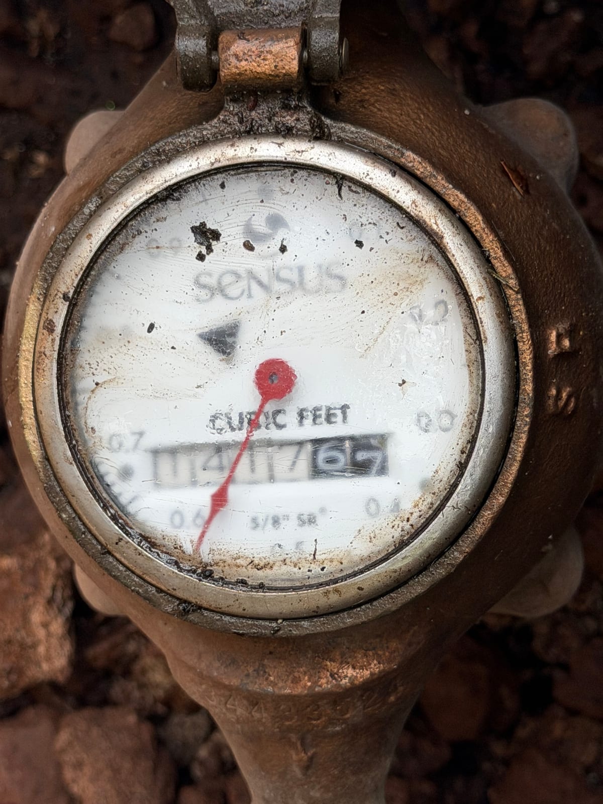 Water meter during a leak check at a Miami home